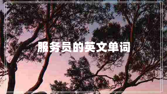 服務(wù)員的英文單詞