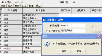 u8會計科目編碼方案