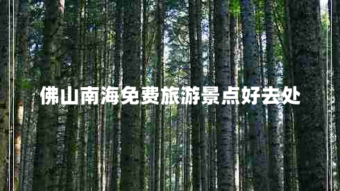 佛山南海免費(fèi)旅游景點(diǎn)好去處