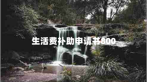 生活費補助申請書800