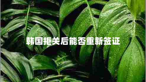 韓國拒關后能否重新簽證