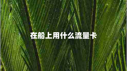 在船上用什么流量卡