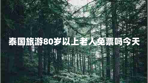 泰國旅游80歲以上老人免票嗎今天