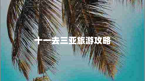 十一去三亞旅游攻略