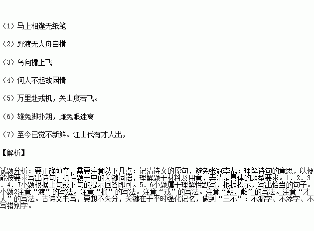 形容傍晚云彩古詩(shī)句