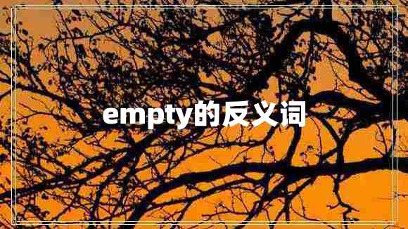 empty的反義詞