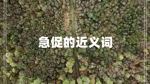 急促的近義詞