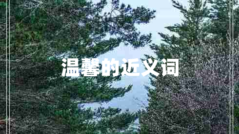 溫馨的近義詞