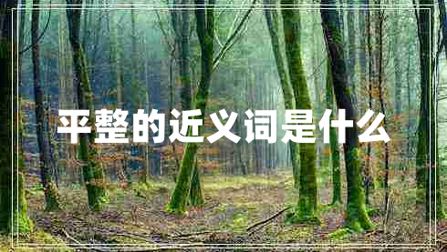 平整的近義詞是什么