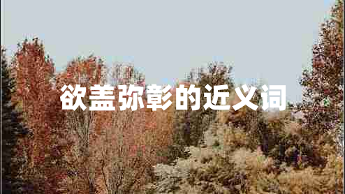 欲蓋彌彰的近義詞