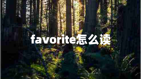 favorite怎么讀