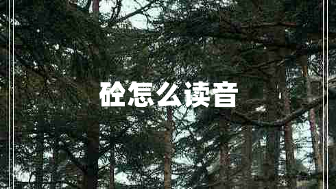 砼怎么讀音