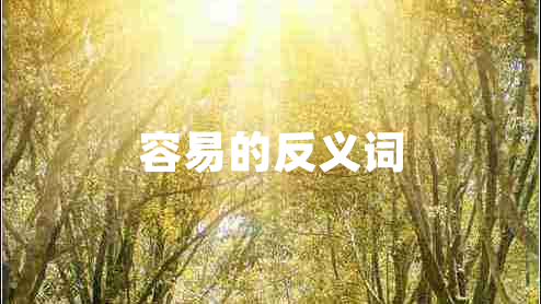 容易的反義詞