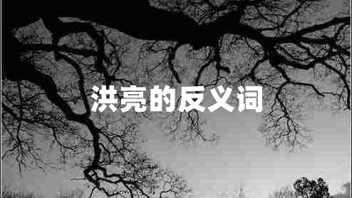 洪亮的反義詞