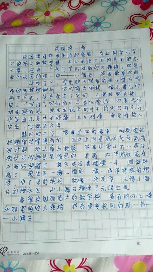 作文寫校園風(fēng)景字