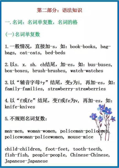 小學(xué)英語基礎(chǔ)知識大全識