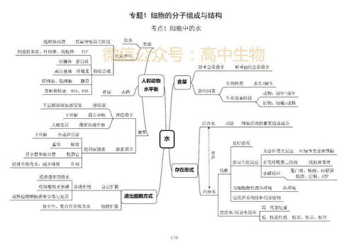 細胞的物質基礎知識框架圖