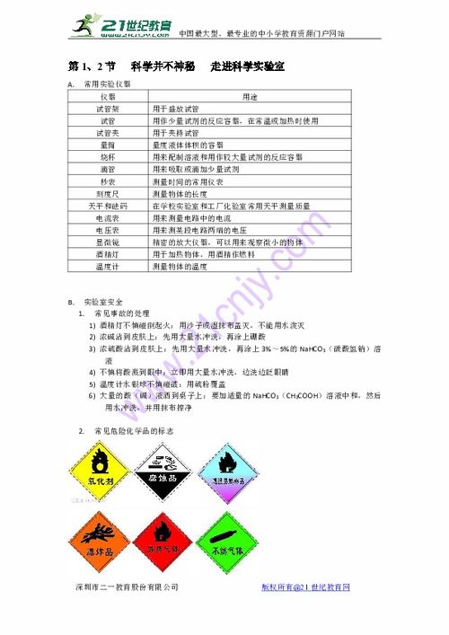 浙教版初中科學(xué)基礎(chǔ)知識